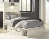 Ashley Furniture B192B21 Ashley Furniture B192B21 Cambeck - Twin Panel Bed With 4 Storage Drawers - Whitewash