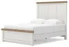 Ashley Furniture B4615B12 Ashley Furniture B4615B12 Savonport - Queen Panel Bed With Under Bed Storage Unit - White / Brown