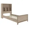 Samuel Lawrence Furniture S496-YBR-12 River Creek - Twin Bed with Bookcase Headboard - River Birch Brown