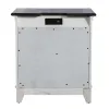 Liberty Furniture 417-BR60 Allyson Park - 2 Drawer Nightstand With Charging Station - Wirebrushed White / Charcoal