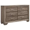 CoasterEveryday 204191KW-S4 Kauffman - 4 Piece California King Bedroom Set - Washed Taupe