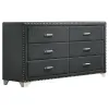 CoasterEveryday 223381KW-S5 Melody - 5 Piece California King Bedroom Set - Gray