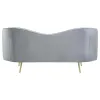 CoasterEssence 506864-S3 Sophia - 3 Piece Upholstered Channel Tufted Sofa Set - Gray