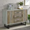 CoasterEssence 953565 Abelardo - 3-Drawer Engineered Wood Cabinet - Weathered Oak