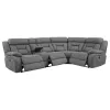 CoasterEssence 600370 Higgins - Upholstered Power Reclining Sectional Sofa - Gray