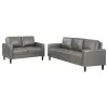 Coaster Fine Furniture 508365-S2 Ruth - 2 Piece Upholstered Track Arm Sofa Set - Gray