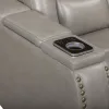 New Classic L3183A-13P2-LGY Breckenridge II - Glider Recliner With Power Headrest & Footrest - Light Gray