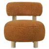 CoasterEveryday 903167 Zonie - Boucle Upholstered Barrel Back Accent Chair - Orange