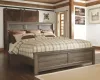 Ashley Furniture B251/31/36/46/58/56/94 Ashley Furniture B251/31/36/46/58/56/94 Juararo - 6 Pc. - Dresser, Mirror, Chest, California King Panel Bed - Dark Brown