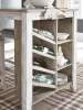 Ashley Furniture D394/32/124(4) Ashley Furniture D394/32/124(4) Skempton - 5 Pc. - Counter Table, 4 Upholstered Barstools - White
