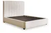 Ashley Furniture PCB2611B4 Brizmore - Queen Upholstered Storage Bed - Beige