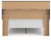 Ashley Furniture PCB1118B18 Broachmyn - Queen Lighted Bookcase Panel Bed - Black / Gray