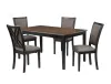 New Classic D4832B-60S-REC Potomac - 5 Piece Rectangle Dining Set (Table & 4 Chairs) - Brown / Black