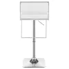 CoasterEssence 100193 Alameda - Adjustable Bar Stool - White And Chrome