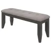 CoasterEveryday 102723GRY Dalila - Fabric Upholstered Wood Dining Bench - Dark Gray