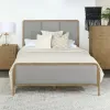 CoasterElevations 224301KE Arini - Upholstered Eastern King Panel Bed Sand - Wash And Gray