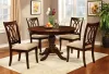 Furniture of America CM3778RT-TABLE Carlisle - Round Dining Table - Brown Cherry
