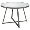 CoasterEveryday 120630-S5 Jillian - 5 Piece Round Mirror Top Dining Set - Black Nickel