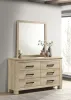 Coaster Fine Furniture 225103M Oakglen - 6-Drawer Bedroom Dresser And Mirror - Weathered Oak