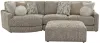 Jackson Furniture Industries 3145/73/92/28-28 Jackson Furniture Industries 3145/73/92/28-28 Turner - 2 Piece Sofa Cuddler With Left Side Facing Cuddler And Cocktail Ottoman - Mushroom