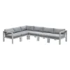 Intercon NS-SF-ARMLSS-BUF-6PC Intercon NS-SF-ARMLSS-BUF-6PC Nash - 6 Piece Outdoor Seating Sectional - Buff