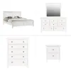 New Classic 02-044W-25C New Classic 02-044W-25C Tamarack - Western King 5 Piece Bedroom Set (Bed, Dresser, Mirror, Nighstand, Chest) - White