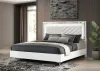 Coaster Fine Furniture 215791KE Cassia - Eastern King LED Panel Bed - White High Gloss