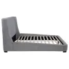 Coaster Fine Furniture 315928KE Rennes - Upholstered Eastern King Wingback Platform Bed - Gray