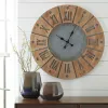 Ashley Furniture A8010076 Payson - Wall Clock - Antique Gray / Natural