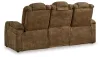 Ashley Furniture 60703/15/18 Wolfridge - 2 Pc. - Power Reclining Sofa, Power Reclining Loveseat With Console - Brindle