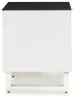 Ashley Furniture T756-3 Gardoni - Rectangular End Table - White / Black