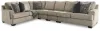 Ashley Furniture 56103S6 Bovarian - 4-Piece Sectional With RAF Loveseat - Stone