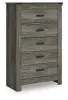 Ashley Furniture B4480-46 Frandern - Five Drawer Chest - Gray