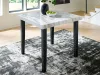 Ashley Furniture PCD571-13 Mervannie - Square Dining Room Counter Table - Gray / Black