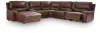 Ashley Furniture PCU62607S31 Ashley Furniture PCU62607S31 DeepWakes - 7-Piece Power Reclining Sectional With LAF Press Back Power Chaise And 2 Storage Consoles - Canyon