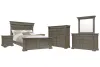 Pulaski Furniture P413-BR-K5-KIT6 Pulaski Furniture P413-BR-K5-KIT6 Madison Ridge - California King Panel Bed, 2 Nightstands, Drawer Dresser With Mirror And Master Chest - Natural Bark
