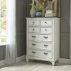Liberty Furniture 417-BR41 Allyson Park - 5 Drawer Wood Chest - Wirebrushed White / Charcoal