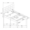 CoasterEveryday 305746Q Mapes - Upholstered Queen Panel Bed - Charcoal