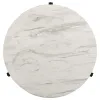 CoasterEssence 753538 Tandi - Round Faux Marble Coffee Table - White And Black