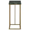 CoasterEssence 936035 Vicente - Marble Top C-Shaped Sofa Side Table - Green