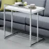 CoasterEveryday 936118 Dani - Rectangular C-Shaped Sofa Side Table - White High Gloss