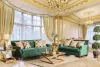 Furniture of America SM2271-LV Verdante - Loveseat - Emerald Green / Gold