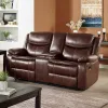 Furniture of America CM6343-LV Jeanna - Loveseat - Brown