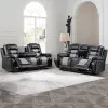 New Classic 20-U7005BKG-2NP New Classic 20-U7005BKG-2NP Nikko - Manual 2 Piece Sofa & Loveseat - Black / Gray