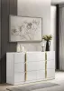 Coaster Fine Furniture 223093 Ines - 6-Drawer Bedroom Dresser Cabinet - White High Gloss