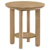 Coaster Fine Furniture 706298-S2 Ottowa - 2 Piece Round Wood Coffee Table Set - Washed Oak