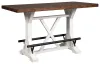 Ashley Furniture D546-13 Valebeck - Rectangular Dining Room Counter Table - White / Brown