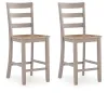 Ashley Furniture PCD403-124 Harperfeld - Barstool (Set of 2) - Natural / Gray