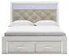 Ashley Furniture B2640B17 Altyra - Queen Panel Bed With Footboard Storage - White