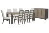 Pulaski Furniture P402240-KIT38 Pulaski Furniture P402240-KIT38 Anderson Park - Leg Dining Table With 8 Upholstered Side Chairs And Sideboard - Moose Trail / Frontier Brown